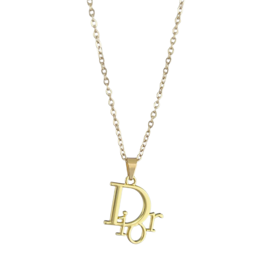 Dior word necklace best sale